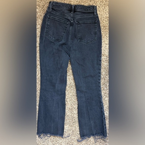 Abercrombie & Fitch The Kick Flare Ultra High Rise Jean Black Button Fly  25/0 S - Picture 6 of 6